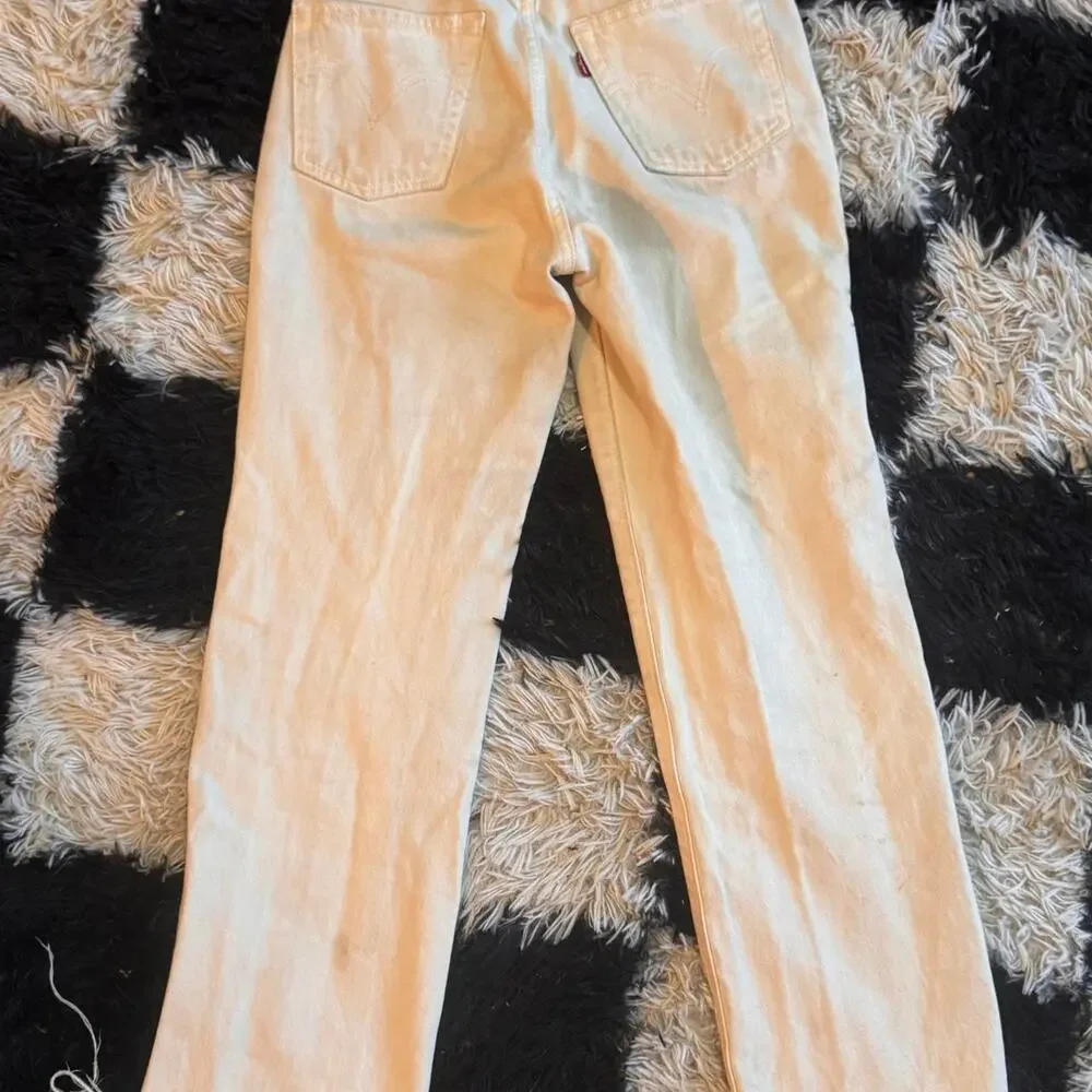 Levis 501 white denim jeans